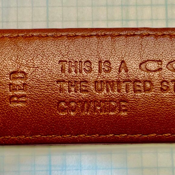 Vintage Coach Women's Belt - Red - Size Large - Square Buckle - Picture 3 of 6